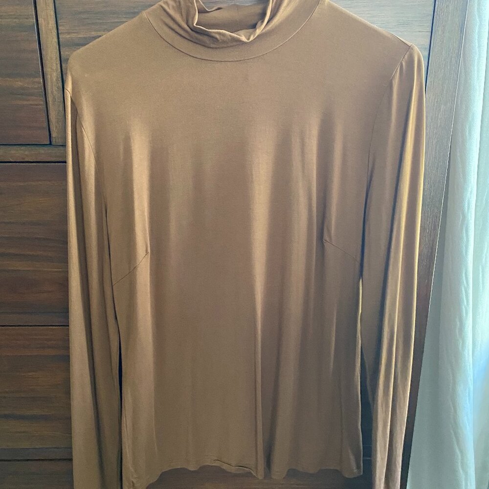 APRLL Long Sleeve Carmel Colored Mock Turtleneck